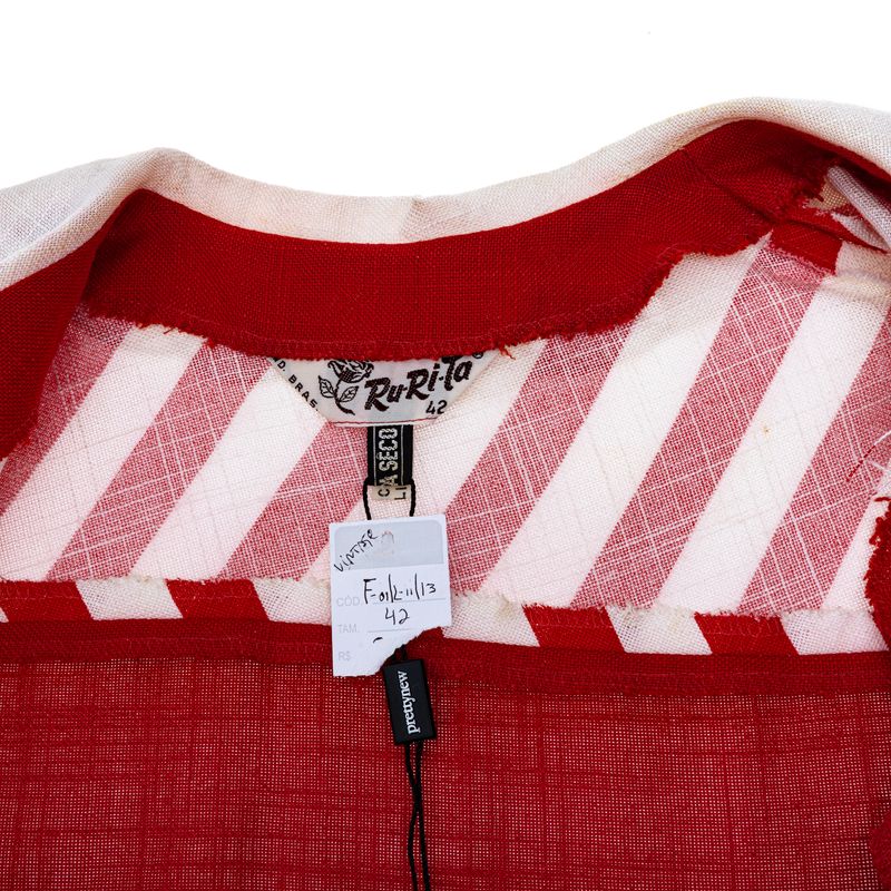 Vestido-Vintage-Linho-Vermelho