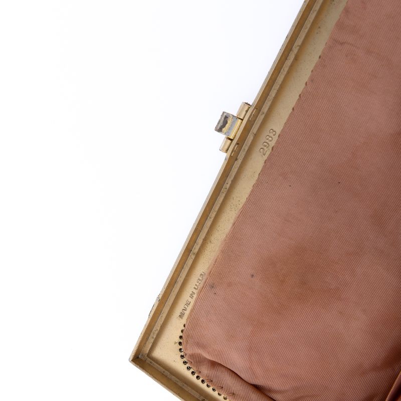 Bolsa-Vintage-Malha-de-Metal-Dourada