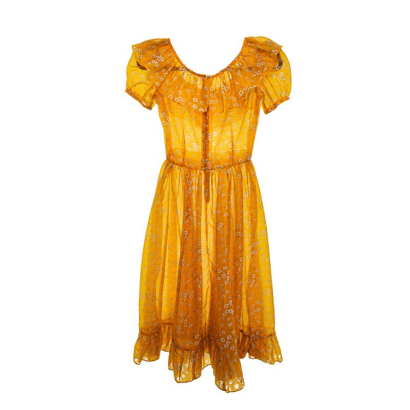 Vestido-Organza-Babados-Floral-Amarelo