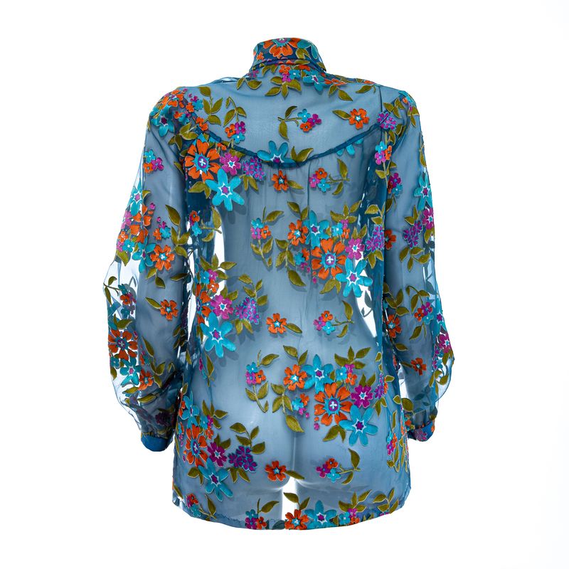 Camisa-Organza-Floral-Azul