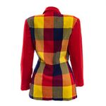 Blazer-Vintage-Xadrez-Vermelho-e-Amarelo