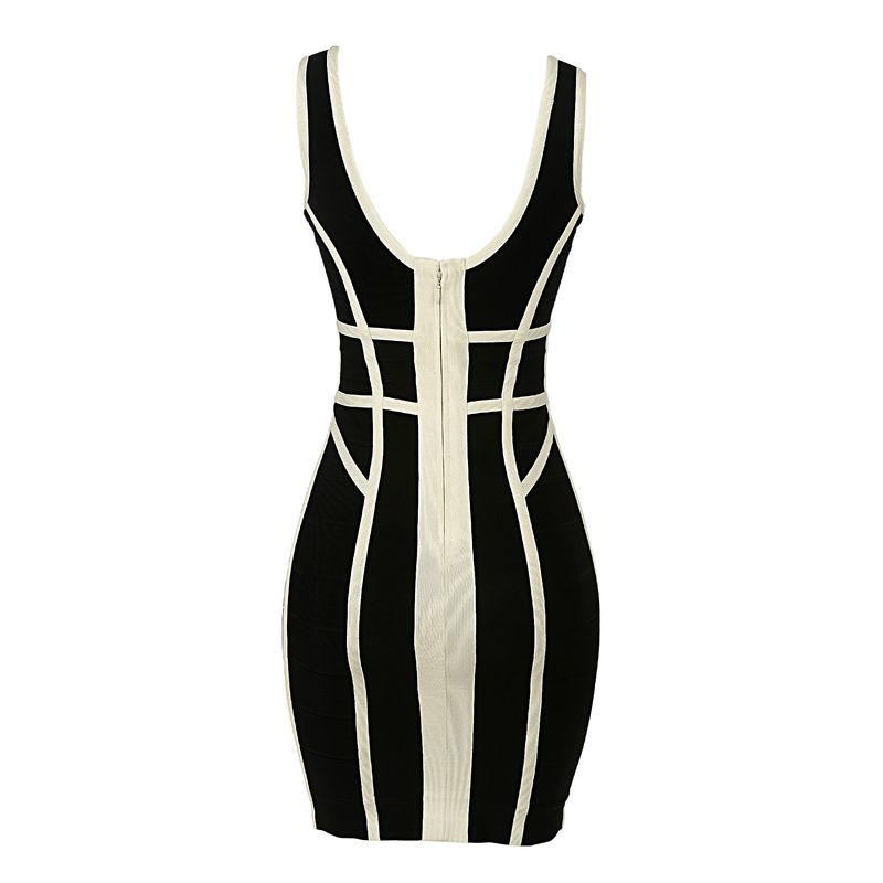 Vestido-Herve-Leger-Preto-e-Branco