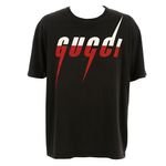 Camiseta-Gucci-Blade-Preta-Logo-Branca-e-Vermelha