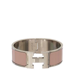 Bracelete Hermes Clic Clac H Rosa Claro