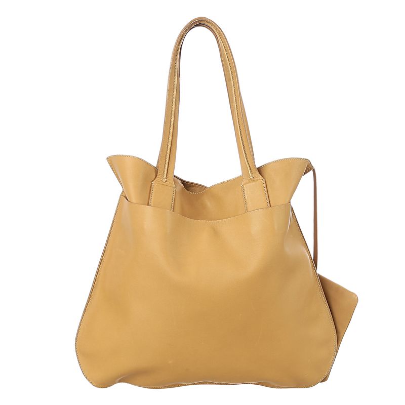 Bolsa-Jil-Sander-Tote-Couro-Bege