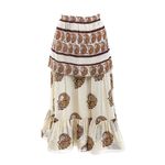 Saia-Cris-Barros-Midi-Bege-Estampada