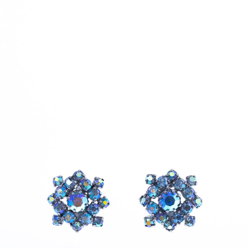 Brinco-Vintage-Pressao-Floco-de-Neve-Cristais-Azuis