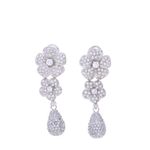 Brinco-Vintage-Pressao-Prateado-Flor-e-Pendente-Cristais