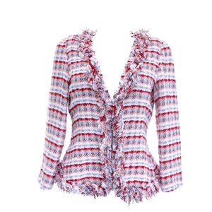 Blazer Carolina Herrera Tweed Branco e Vermelho