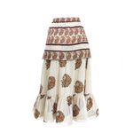 Saia-Cris-Barros-Midi-Bege-Estampada