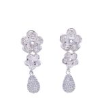 Brinco-Vintage-Pressao-Prateado-Flor-e-Pendente-Cristais