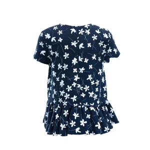 Blusa Carolina Herrera Infantil Marinho Floral