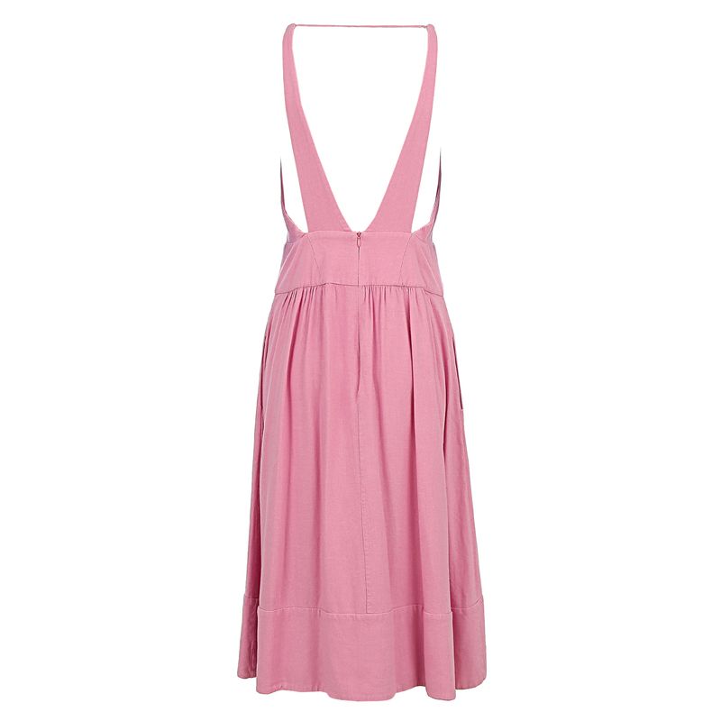 Vestido-Cris-Barros-Linho-Rosa