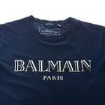 Camiseta-Balmain-Preta-Aplicacao-Dourada