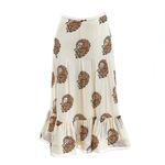 Saia-Cris-Barros-Midi-Bege-Estampada