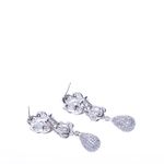 Brinco-Vintage-Pressao-Prateado-Flor-e-Pendente-Cristais