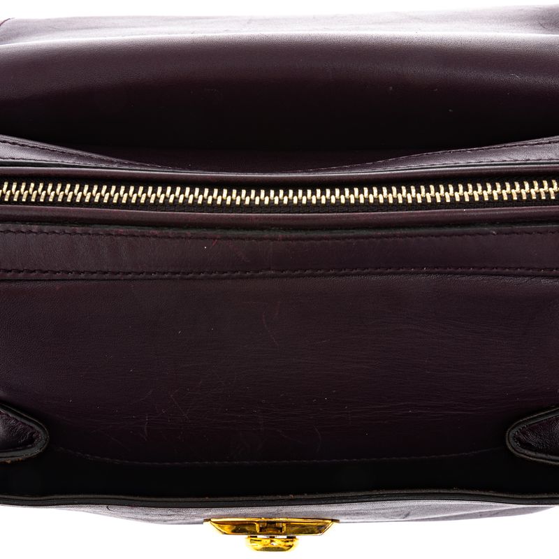 Bolsa-Salvatore-Ferragamo-Fiamma-Flap-Couro-Vinho