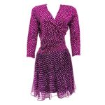 Vestido-Diane-Von-Furstenberg-Roxo-com-Bolinhas