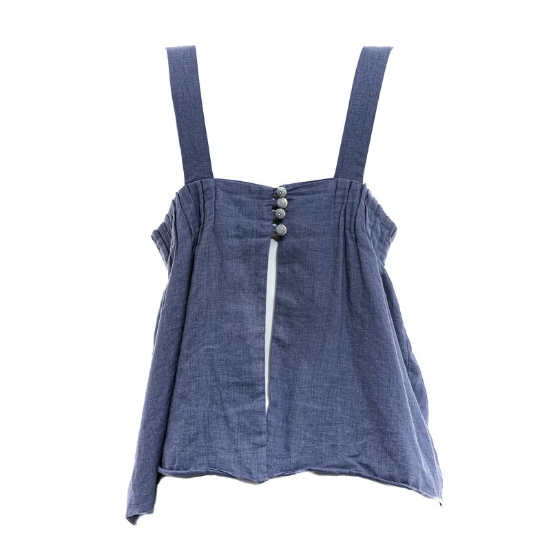 Blusa-Cris-Barros-Plissada-Azul