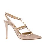 Scarpin-Valentino-Garavani-Rockstud-Verniz-Bege