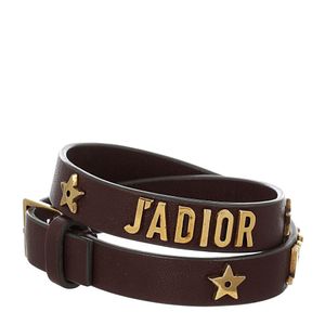 Pulseira Christian Dior J'ADIOR Couro Marrom