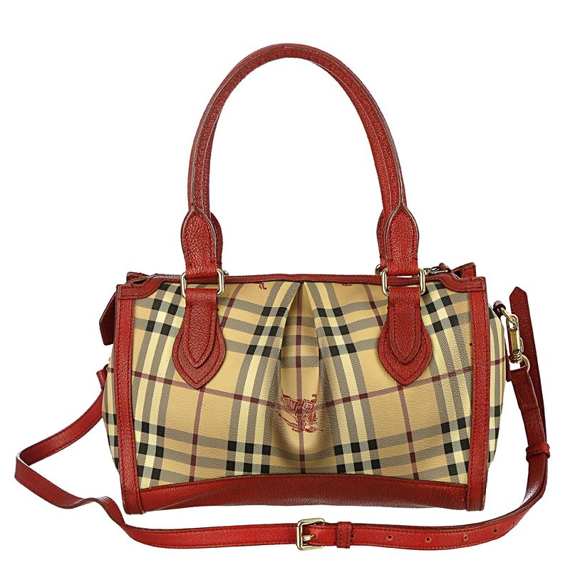Bolsa-Burberry-Transversal-House-Check-e-Couro-Vermelho
