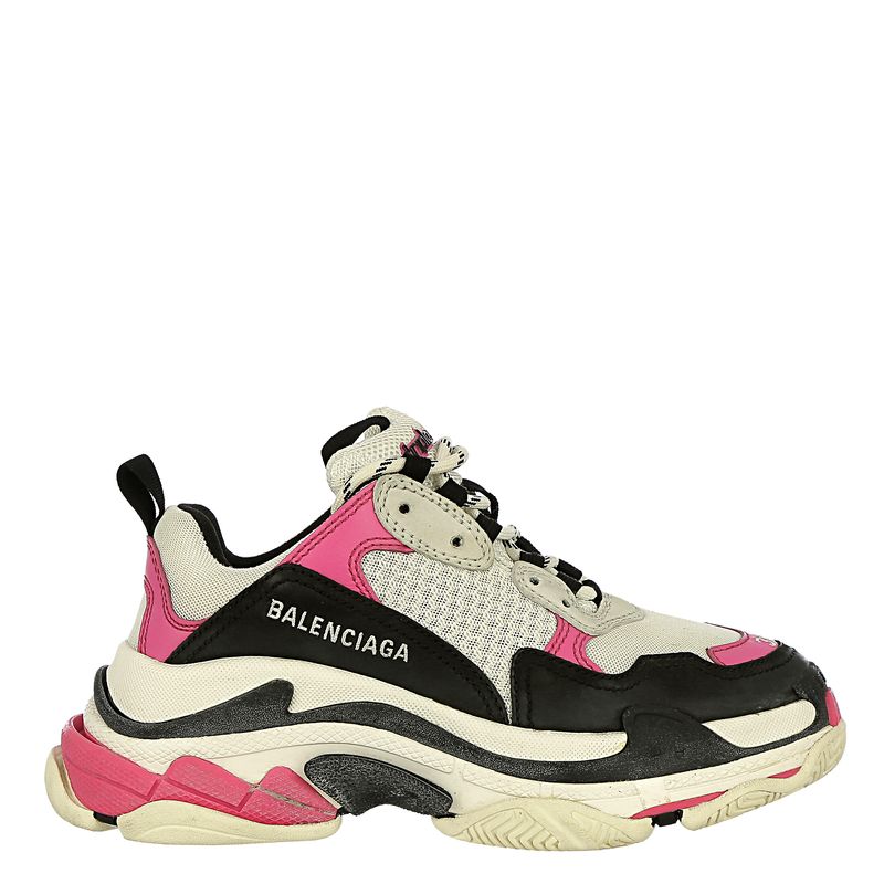 Tenis-Balenciaga-Triple-S-Rosa-Branco-e-Preto