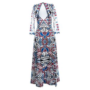Vestido Renda Branco Azul e Bordô