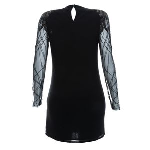 Vestido Jasmine di Milo Preto Manga Bordada