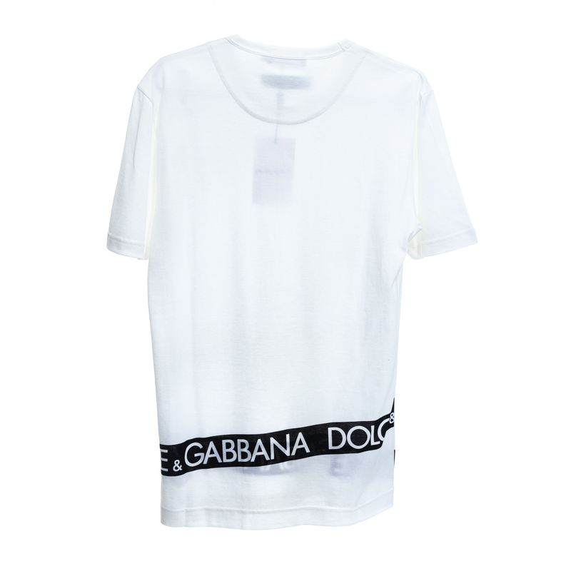 Camiseta-Dolce---Gabbana-Branca-com-Logo-Preta