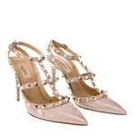 Scarpin-Valentino-Garavani-Rockstud-Verniz-Bege