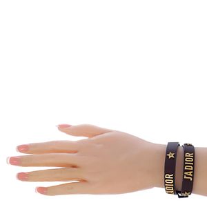 Pulseira Christian Dior J'ADIOR Couro Marrom