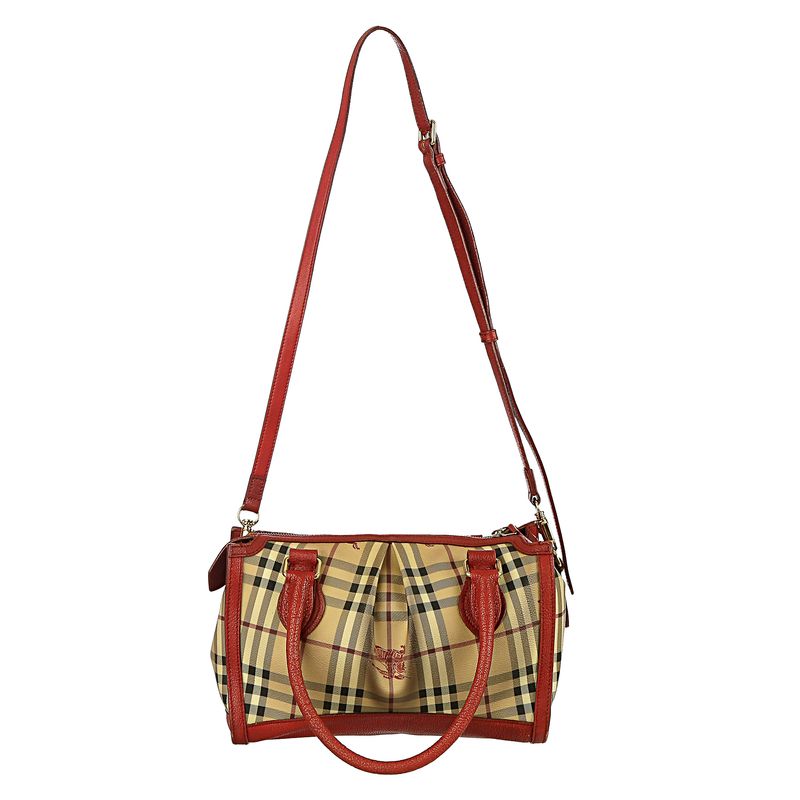 Bolsa-Burberry-Transversal-House-Check-e-Couro-Vermelho