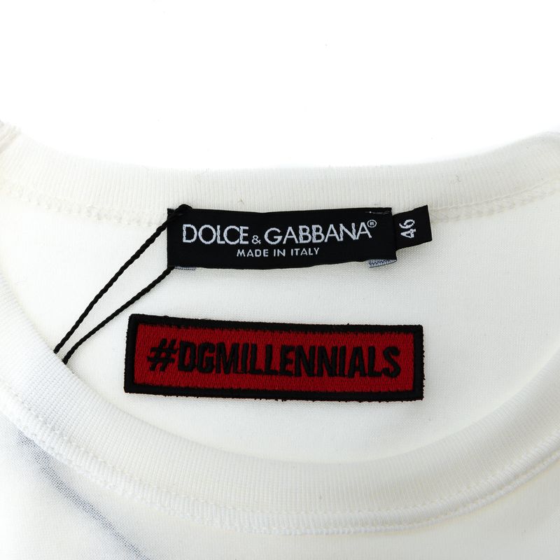 Camiseta-Dolce---Gabbana-Branca-com-Logo-Preta