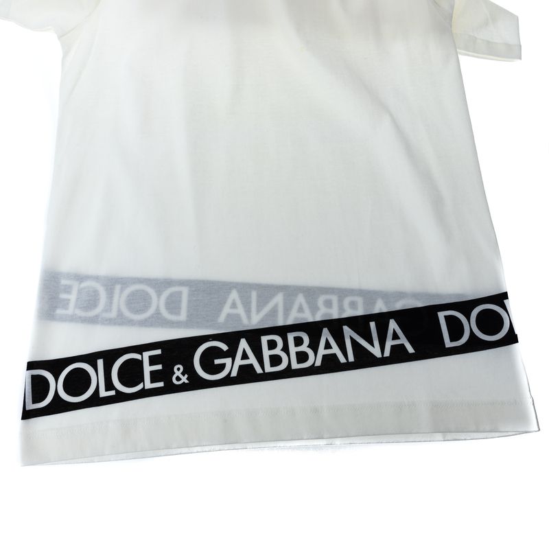 Camiseta-Dolce---Gabbana-Branca-com-Logo-Preta