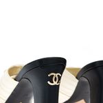 Mule-Chanel-Amarracao-Creme-e-Preto