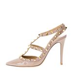 Scarpin-Valentino-Garavani-Rockstud-Verniz-Bege