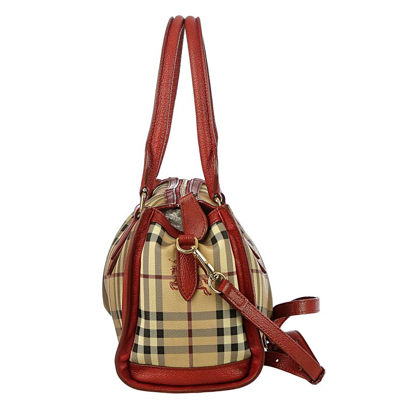 Bolsa-Burberry-Transversal-House-Check-e-Couro-Vermelho