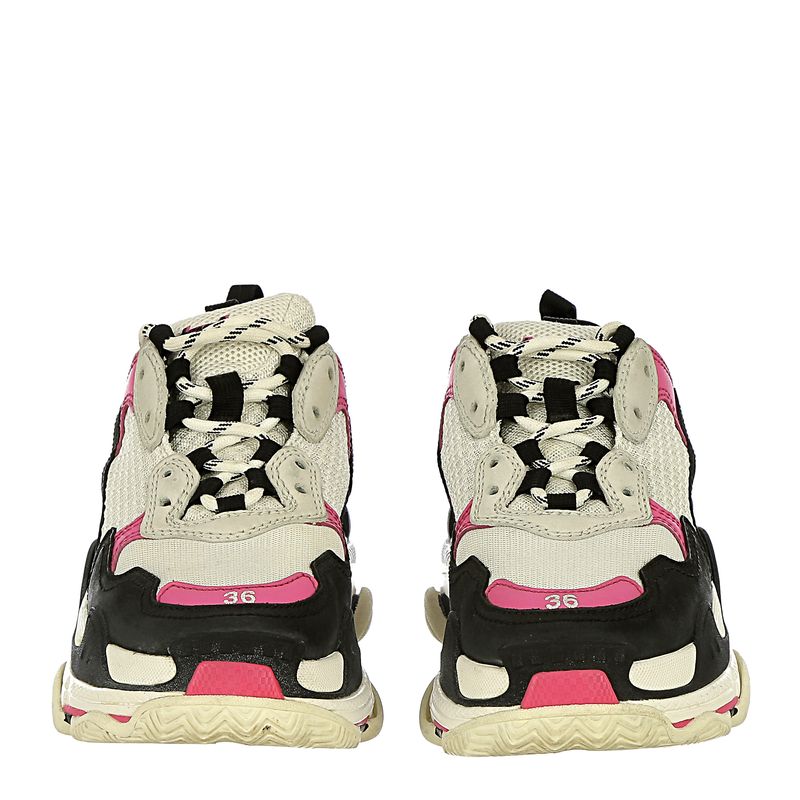 Tenis-Balenciaga-Triple-S-Rosa-Branco-e-Preto