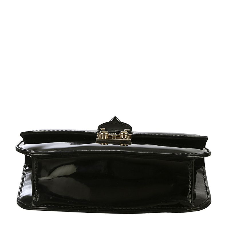 Bolsa-Valentino-Garavani-Glam-Lock-Pequena-Verniz-Preto
