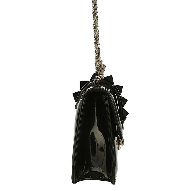 Bolsa-Valentino-Garavani-Glam-Lock-Pequena-Verniz-Preto