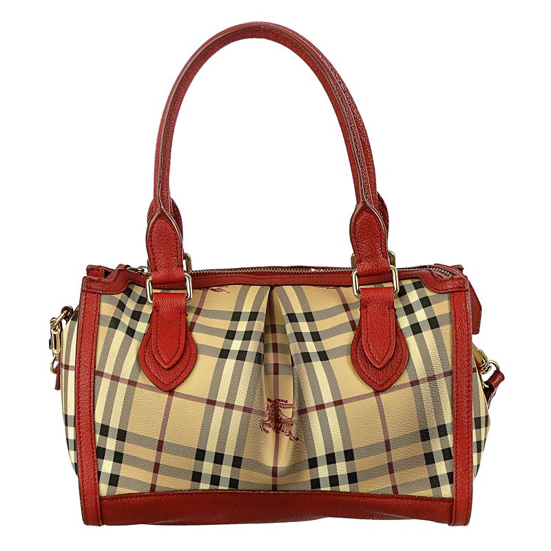 Bolsa-Burberry-Transversal-House-Check-e-Couro-Vermelho