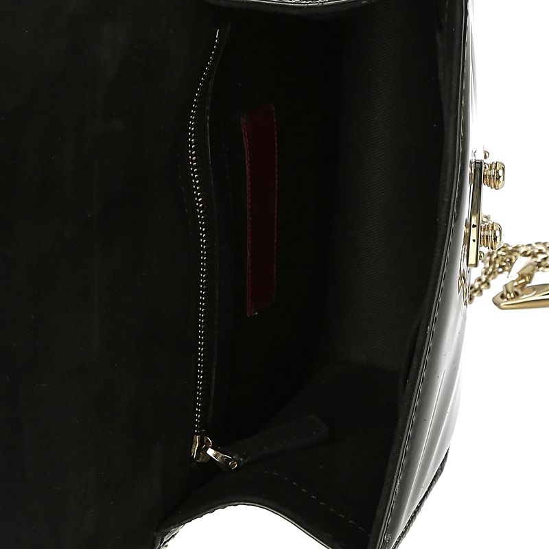 Bolsa-Valentino-Garavani-Glam-Lock-Pequena-Verniz-Preto