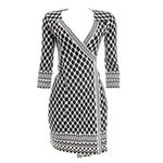 Vestido-Diane-Von-Furstenberg-Wrap-Estampa-Preto-e-Branco