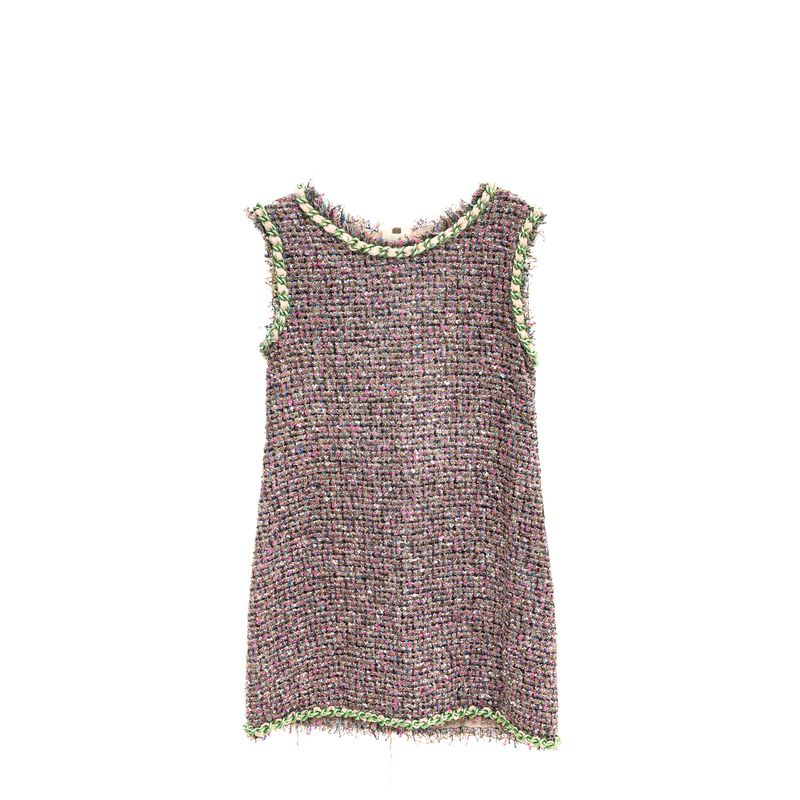 Vestido-Dolce---Gabbana-Infantil-Tweed-Rose