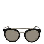 Oculos-Prada-Acetato-Preto-Lente-Espelhada-E-Metal-Dourado