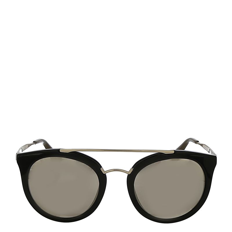 Oculos-Prada-Acetato-Preto-Lente-Espelhada-E-Metal-Dourado