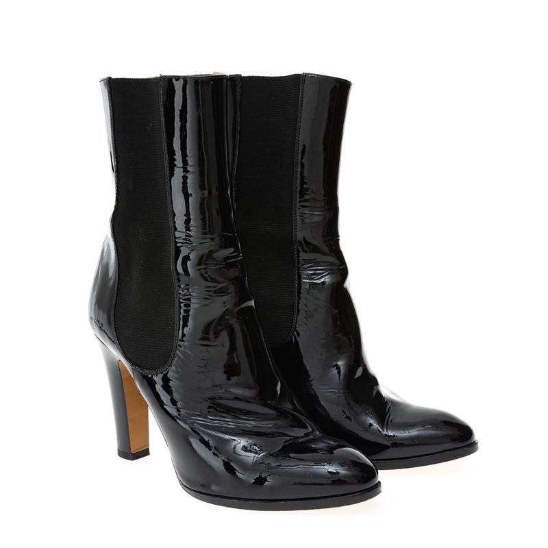 Bota-Chanel-Cano-Alto-Verniz-Preto