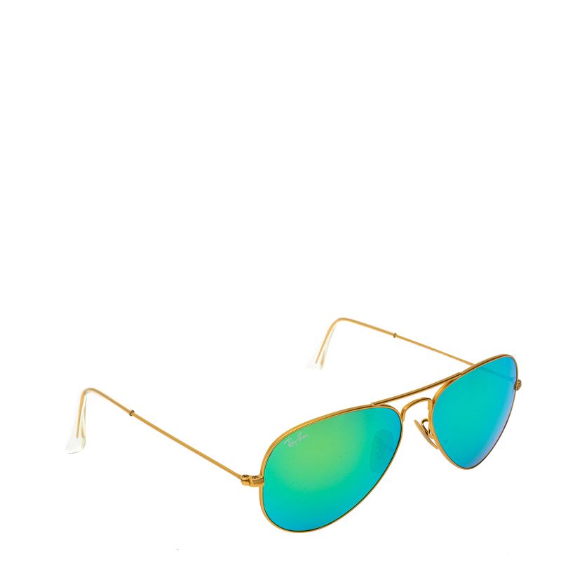 Oculos-Ray-Ban-Aviator-Large-Metal-Dourado-e-Espelhado-Verde