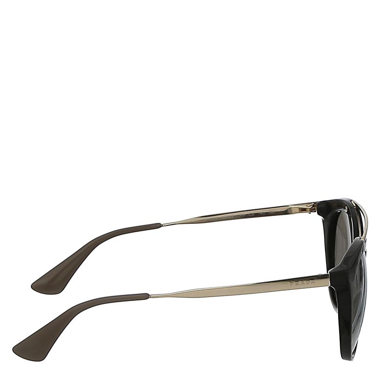 Oculos-Prada-Acetato-Preto-Lente-Espelhada-E-Metal-Dourado